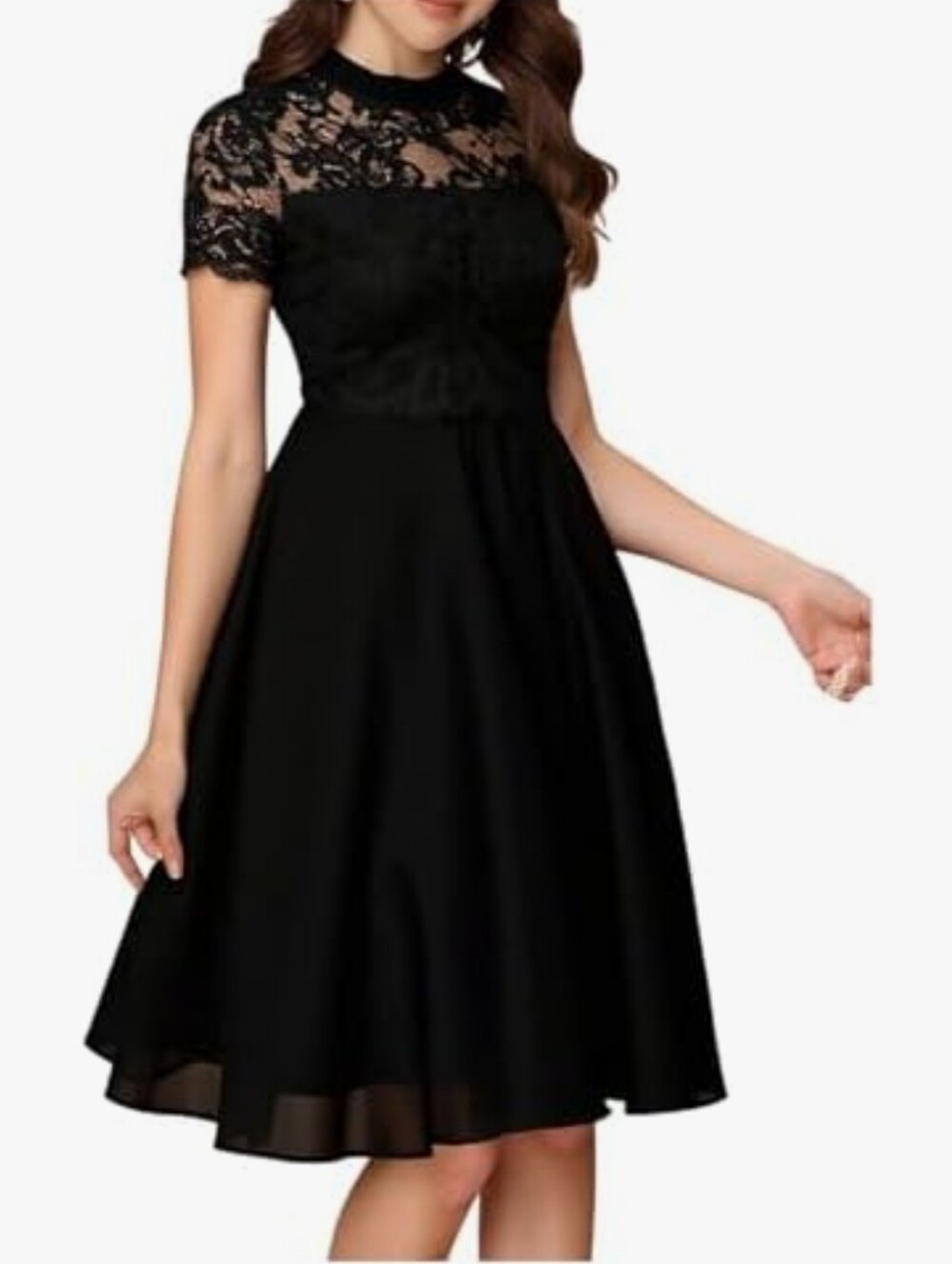 Elegant Black Midi Skirt - Classic A-Line
